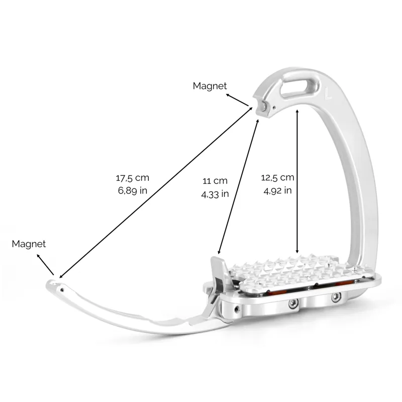 Tech Stirrups Venice Dressage Plus - Silver/Silver-1